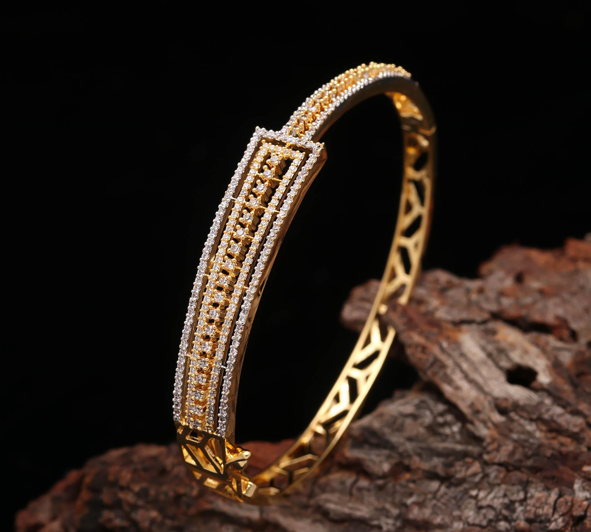 The Solitaire Promise - CZ Cuff Bracelet - Haamsi