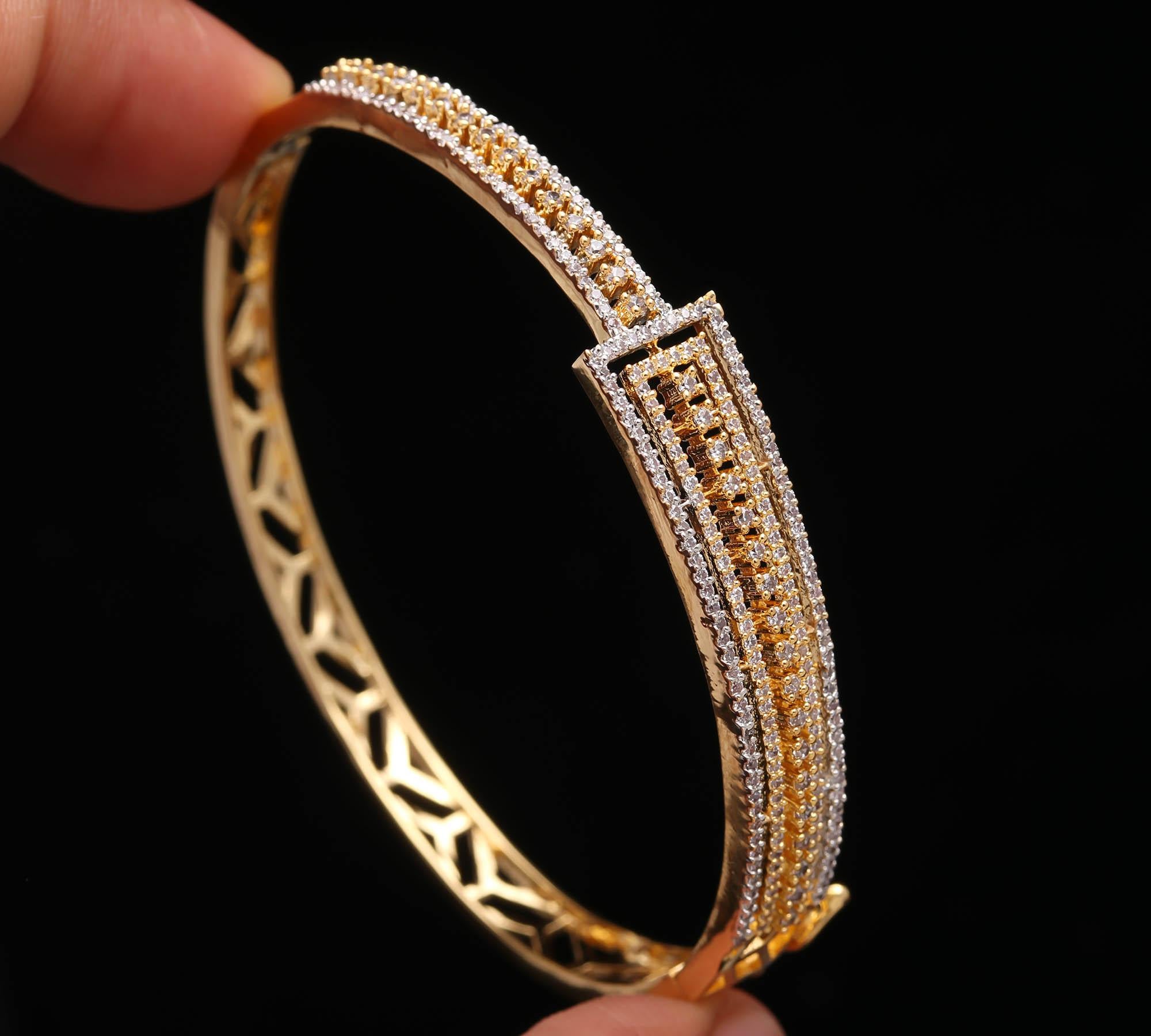 The Solitaire Promise - CZ Cuff Bracelet - Haamsi