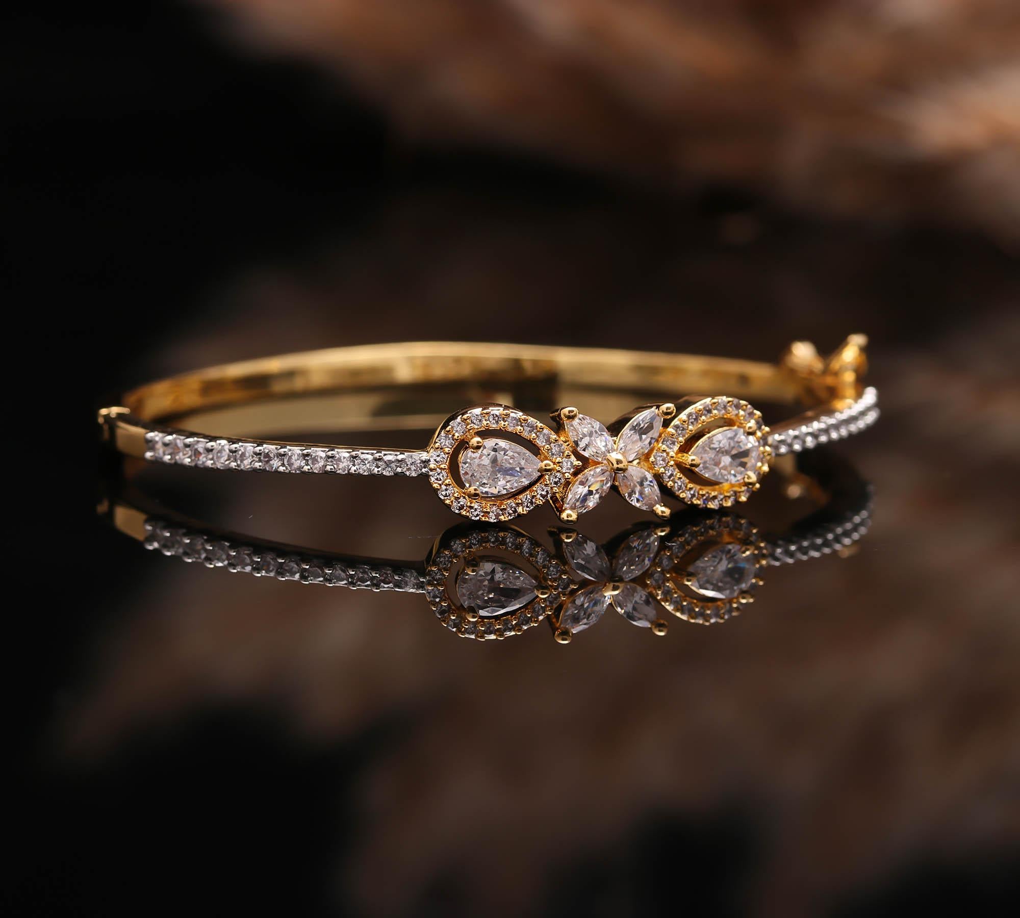 The Mughal Bloom - Floral & Intricate Kada - Haamsi