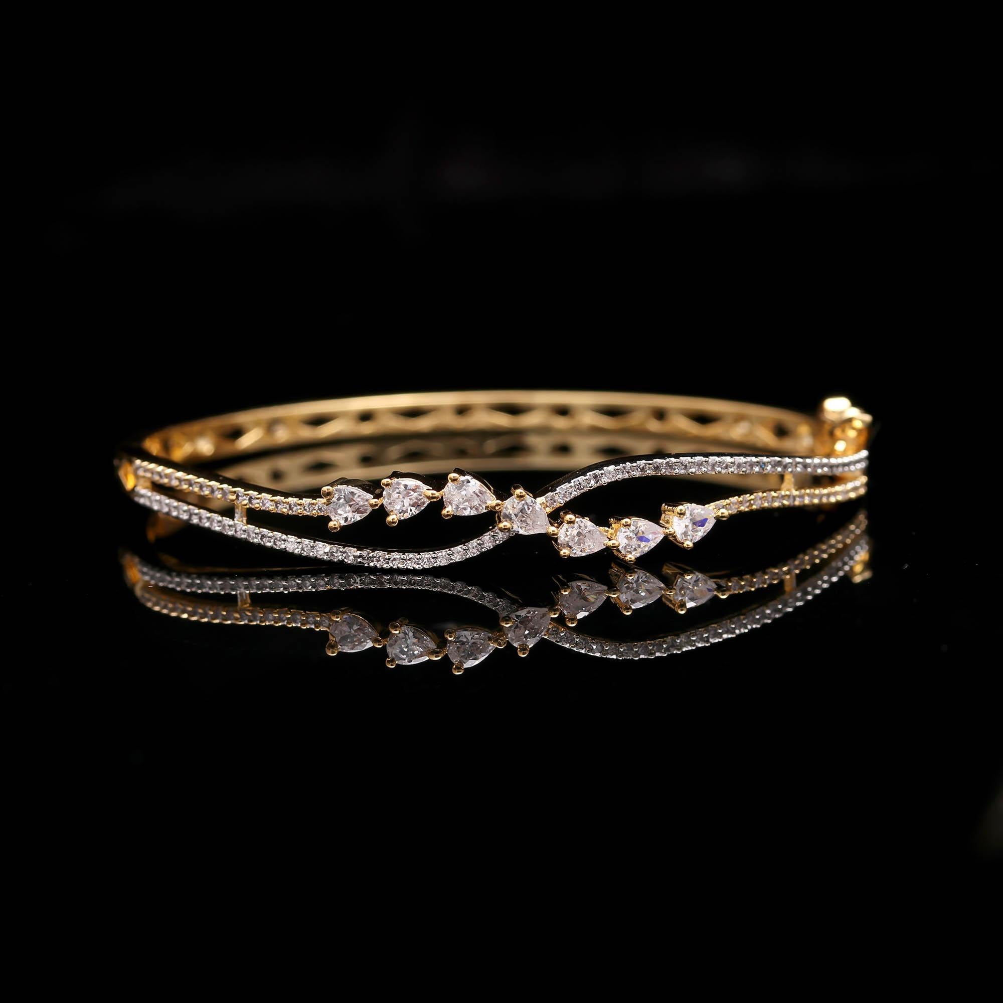 The Cocktail Cuff - Evening Wear Sparkle Kada - Haamsi