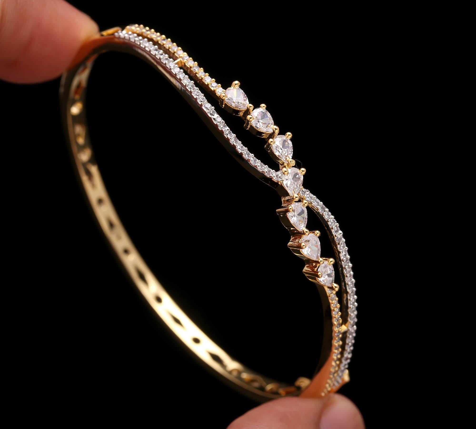 The Cocktail Cuff - Evening Wear Sparkle Kada - Haamsi